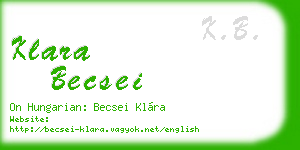klara becsei business card